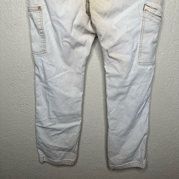 Carhartt Mens 32x30 Thrashed Spell Out Relaxed Fit Double Knee Pants Duck Brown - Picture 6 of 7